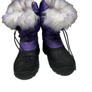 Dreampair KSnow Girls Purple sz 13 Snow boots star winter cozy warm elastic zip